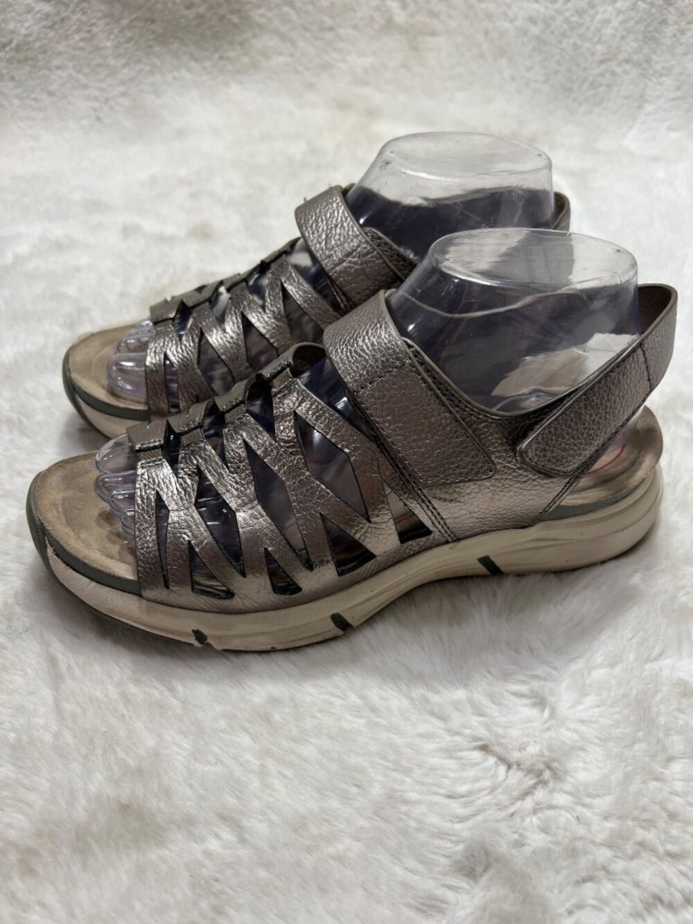 Bionica Metallic Leather Ossipee slingback Sandals women size 8M